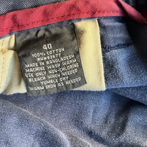 St. John's Bay Men’s Cargo Khaki Shorts w Side Pockets size 40, Blue - Picture 10 of 12